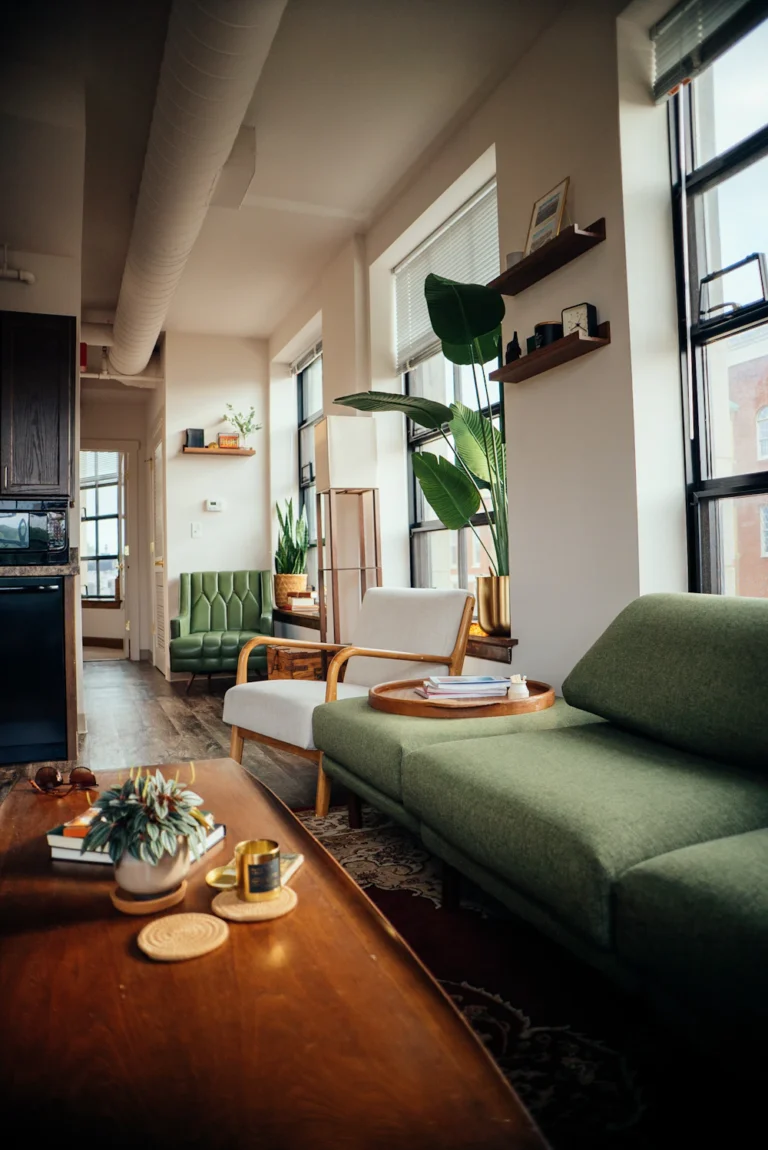 Tidy small living room ready for a fall home reset