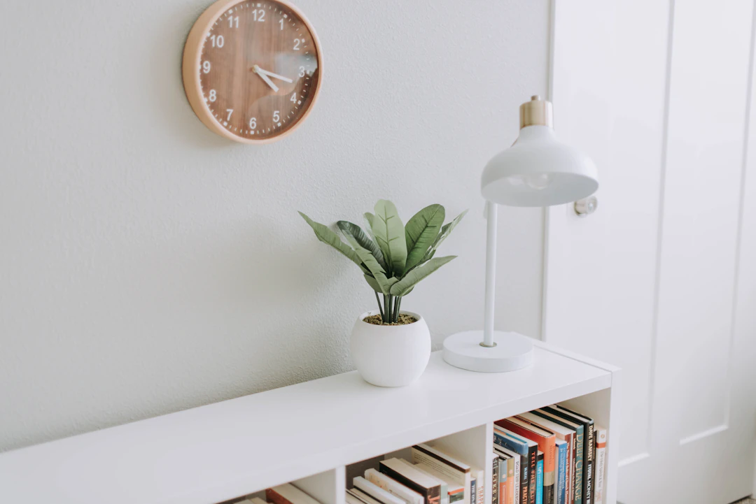 Small home office shelving for files and supplies